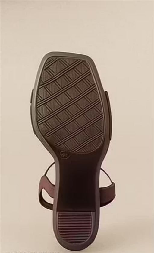 Brown Lycra Footwear