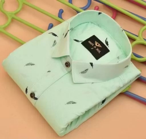 New & Hit Men Leaf Print Shirts Collection in 3 Different Shades and Design (Leaf-Shirt)