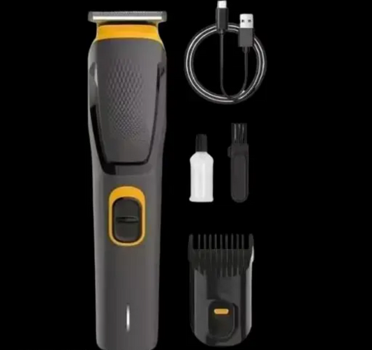 Beard &amp; Hair Trimmer AT 509 Trimmer Rechargeable Fully Waterproof Trimmer 90 min Runtime, Length Settings (Black, Yellow)